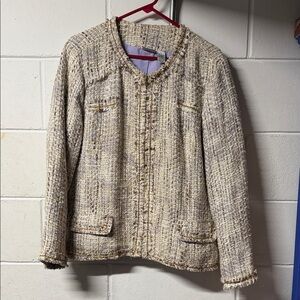 Chico's Textured Cream Jacket